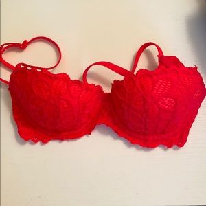 Bright Red PINK Push up Bra